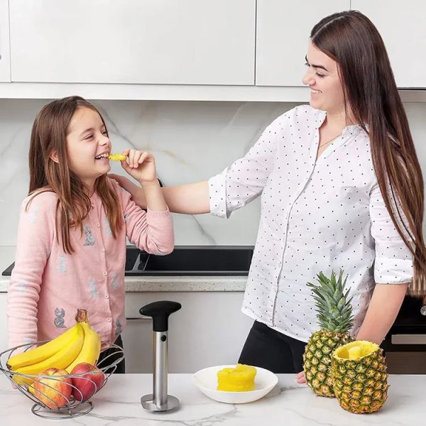 Stainless Steel 304 Pineapple Corer Slicer Fast Kitchen Gadget for Easy Core Removal