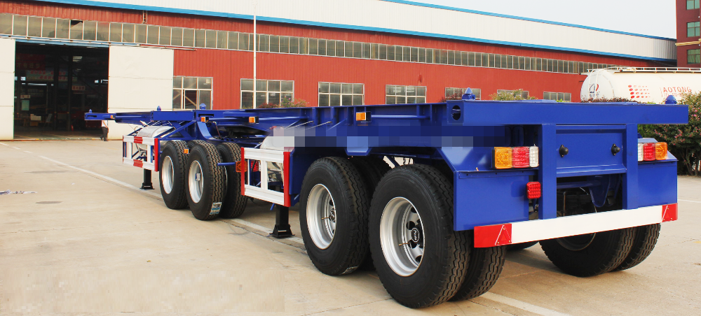 20ft Skeletal Superlink Tandem Semi Trailers Bi-train Trailer with Electric 24V 7 ways