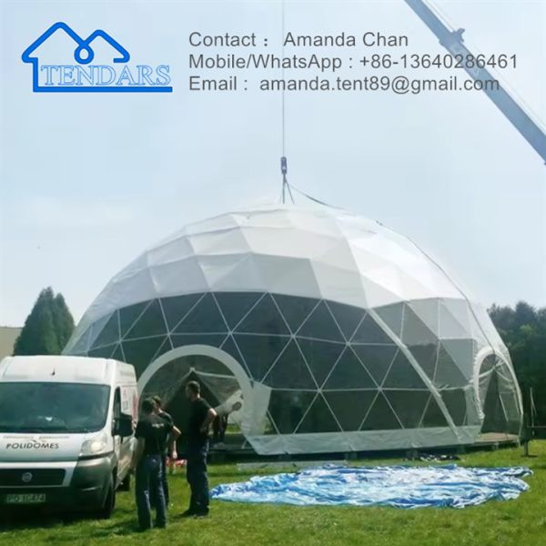 Outdoor Big White Marquee Circus Dome Roof Double Decker Tent On For Wedding
