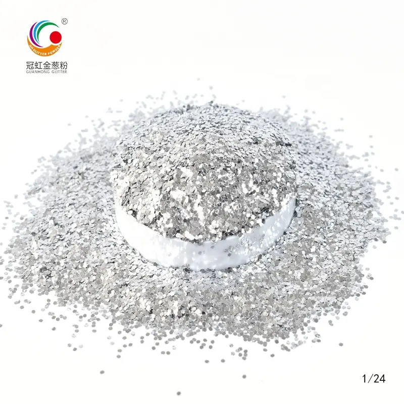 Injection Holo Glitter Lip Gloss Super Flash Holographic Silver Loose PS AS ABS PE PP PC