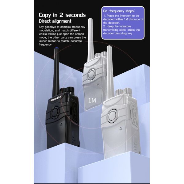 Professional Walkie Talkie Dual Band Earpiece Headset with PTT Mic Output Power 3W