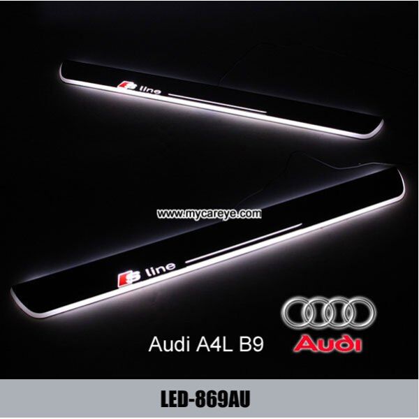 Audi A4L B9 wholesale market car door sill plate safety led lights pedal