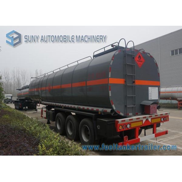 Carbon Steel container semi trailer 45000L 3 Axle Ellipse Shape