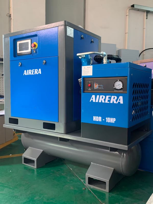 AIRERA AGSD-5.5 5.5kW Screw Air Compressor with Tank Mounted