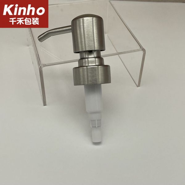 Empty Cosmetic Metal Soap Lotion Bottle Pump Polished 304 Stainless Steel Brush