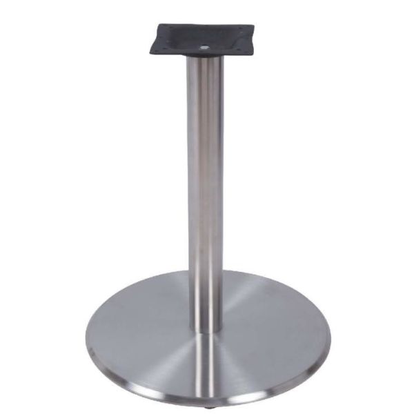 Round Stainless Steel Table Legs Height 28'' Hospitality Furniture outdoor Table