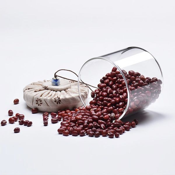 Cloth Cover Sealed Borosilicate Glass Storage Jars