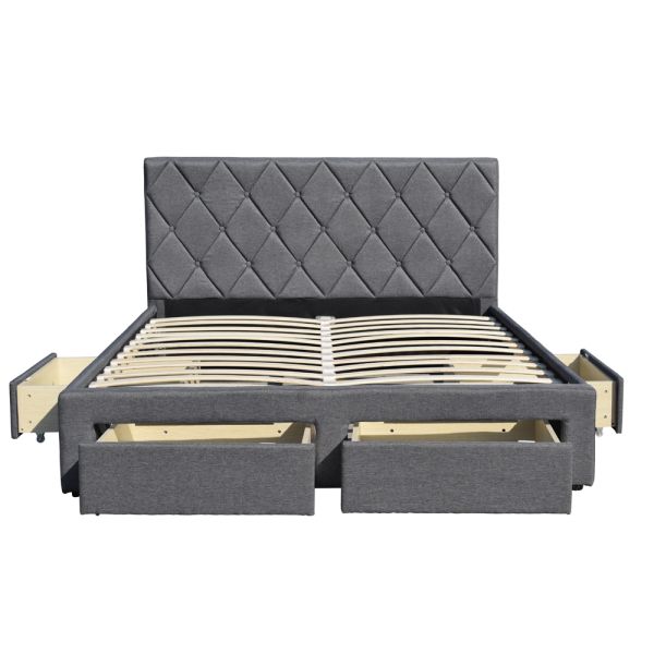 Кровать хранения подъема газа рамки двуспальной кровати Manufactory оптовая подгонянная