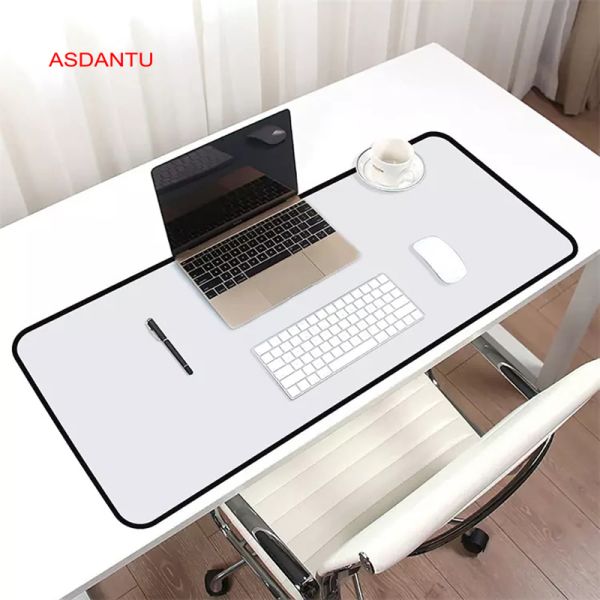 Scratch Proof Rubber Long White Sublimation Desk Keyboard Mousepad Mat for Office