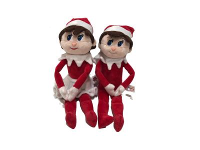Menina do duende de X'mas e luxuoso Toy For do bicho de pelúcia do menino toda a idade 38cm