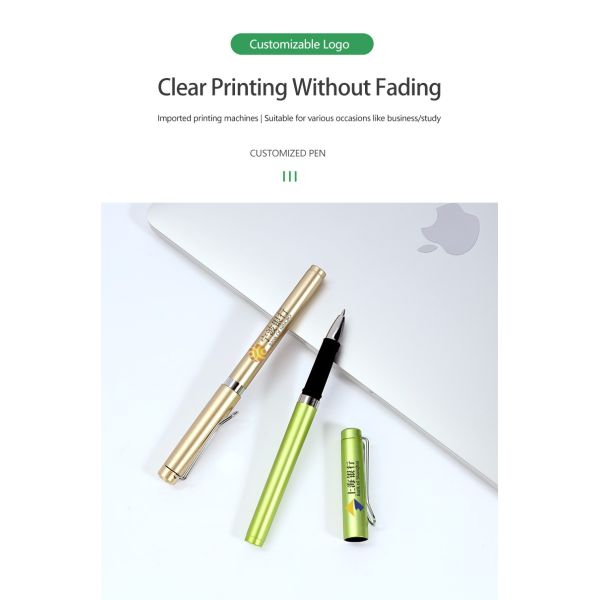 Empresarial Publicidad Pluma Neutral de plástico de 0,5 mm Pluma de firma de colores con logotipo