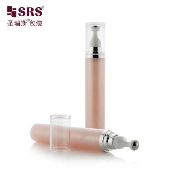 Massage Roller Acrylic Bottle Blue Green Pink Face Eye Cream Bottle With Pump Roller Bottle
