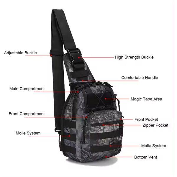 Upgrade Your Outdoor Gear with Our Men's Molle Tactical Sling Bag All Seasons Ready