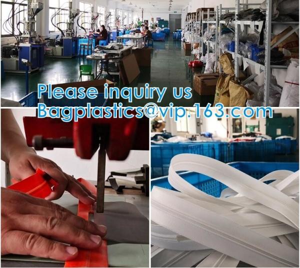 Water-Resistant Zipper, TPU Gastight Waterproof Zippers, Metal, Nylon, Stopper, Puller, Eyelet