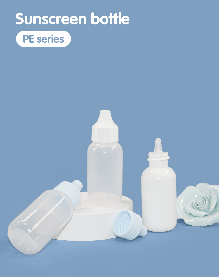 30 ml de frasco com rosca PE Boca Dupla Camada Protetor Solar Frasco de Cuidados da Pele Embalagem UKL34