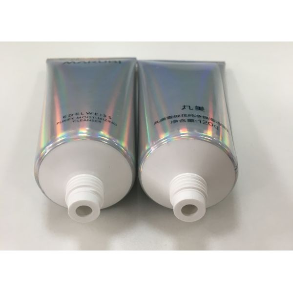 Голографическая прокатанная косметическая упаковывая трубка с длиной печатания шелковой ширмы 145мм