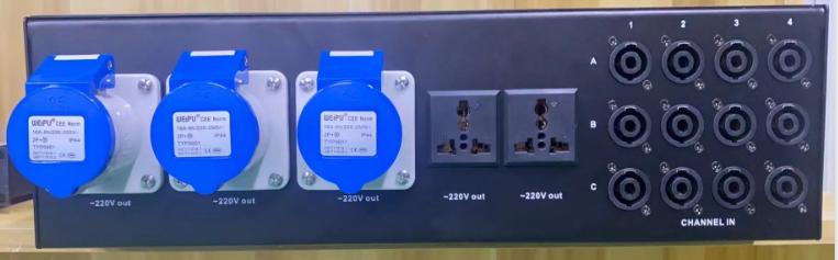 Professional Audio Break-In Box | Stage Direct Box Line Array Electrical Box Hub Distribution Box Audio Signal Distribution Power Manager. Waterproof Plug. Waterproof Sockets.