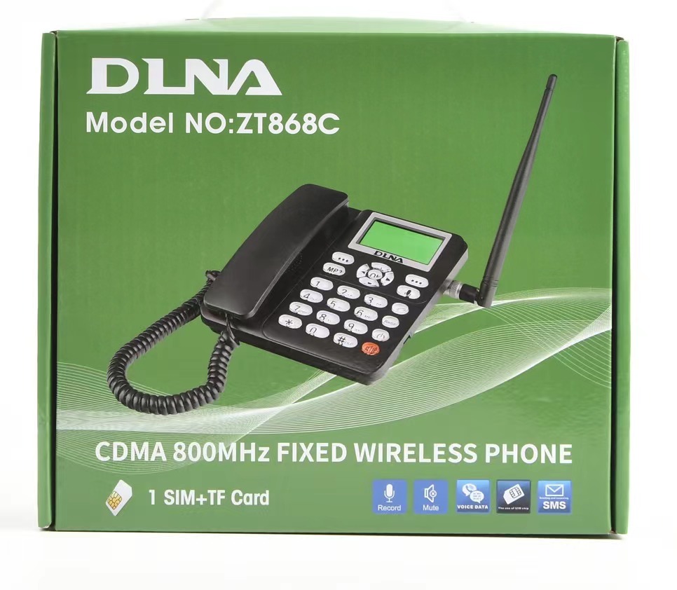 CDMA 800MHz исправило беспроводной телефон DLNA ZT868C наземной линии батареи CDMA телефона 1000mAh