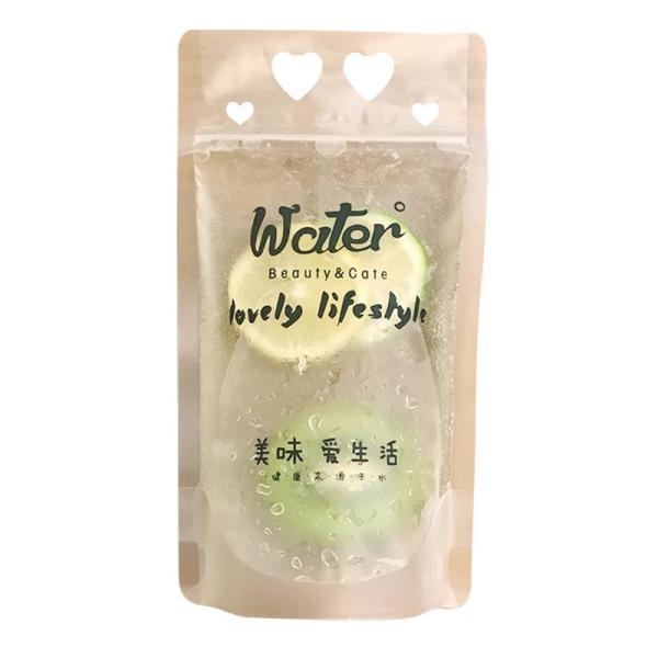Clear Drink Pouch Heavy Duty Hand-held Reclosable Zipper Heat-proof Plastic Stand Up Juice Pouch With Straws