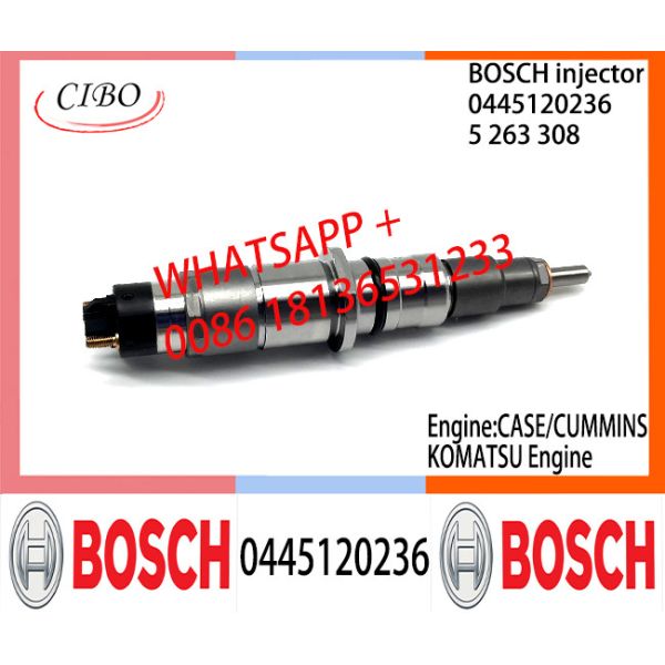 Собрание 0445120236 инжектора топлива 5263308 BOSCH 0445120236 первоначальное 5263308 в СЛУЧАЙ CUMMINS KOMATSU