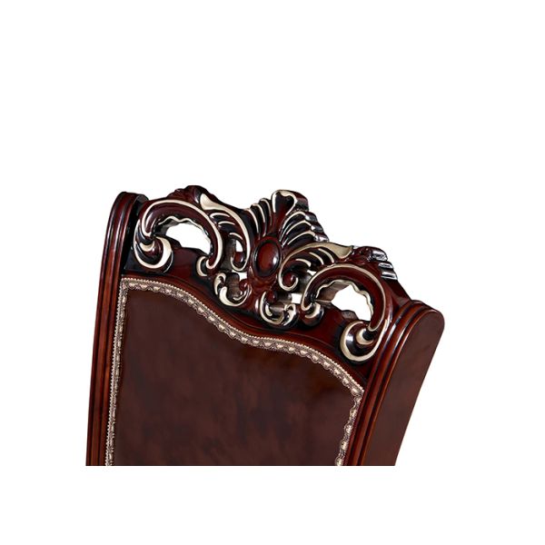 Baking Lacquer Carving Upholstered Restaurant Dining Chairs