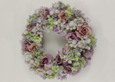 46cm Artificial French Hydrangea Rose Flower Wreath