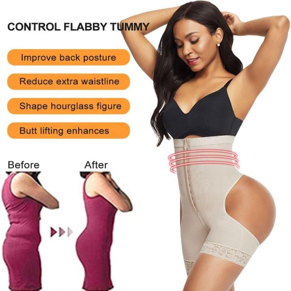 High Waist Butt Lifting Tummy Control Shapewear for Women Slimming and Spandex Features