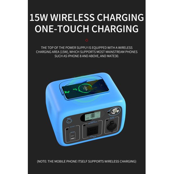 Portable outdoor power supply 300W AC output power 300Wh capacity outdoor camping stall energy storage power supply