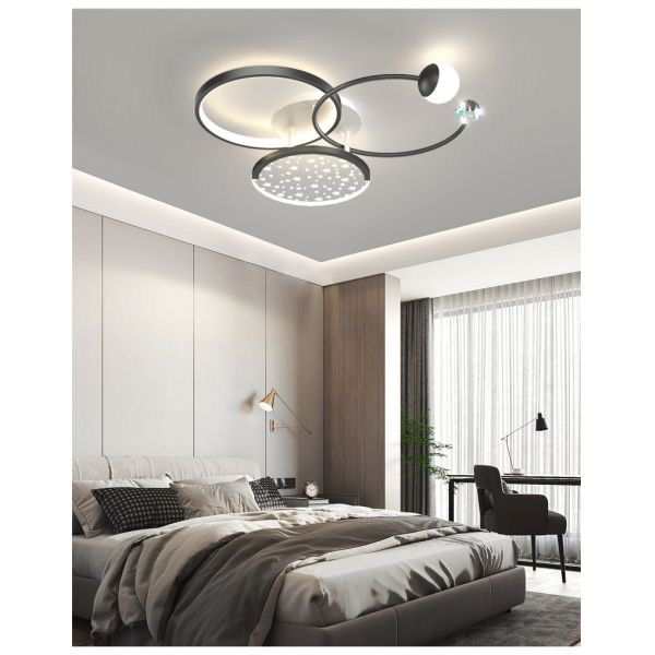 Modern Minimalist White Square Ceiling Light Atmosphere Household Bedroom Star Ceiling Lights(WH-MA-289)