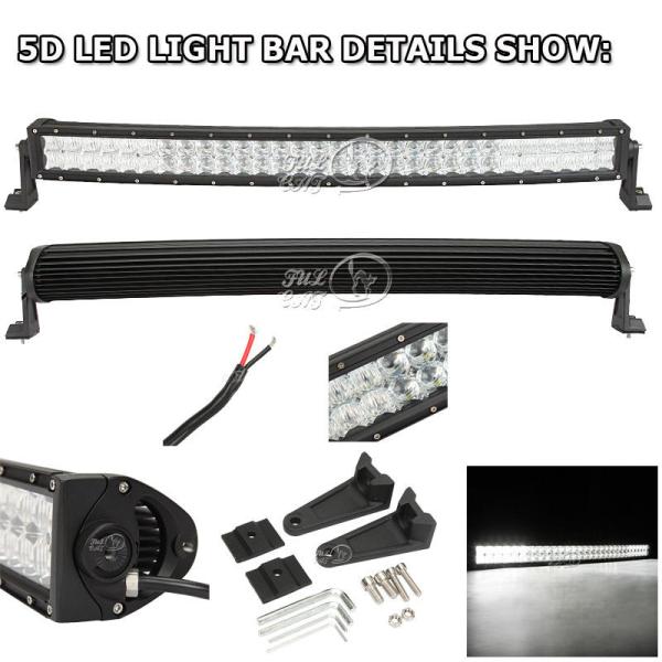 120w 22.5 inch 5D Optical Lens Spot /Flood / Combo Beam Straight Cree Led light bars