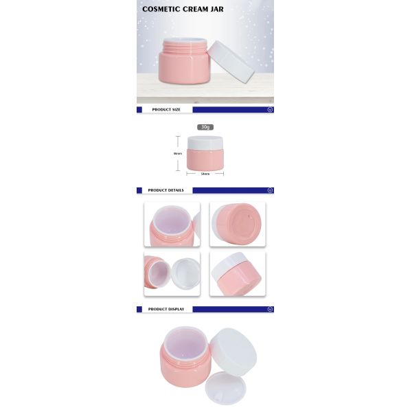 0.7 Oz Empty Cosmetic Jars Travel Cream Jars 15g Cosmetic Packaging 54MM