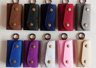Accept OEM 43 Colors Felt Key Wallet Business Gifts Key Holder With 6 Hooks