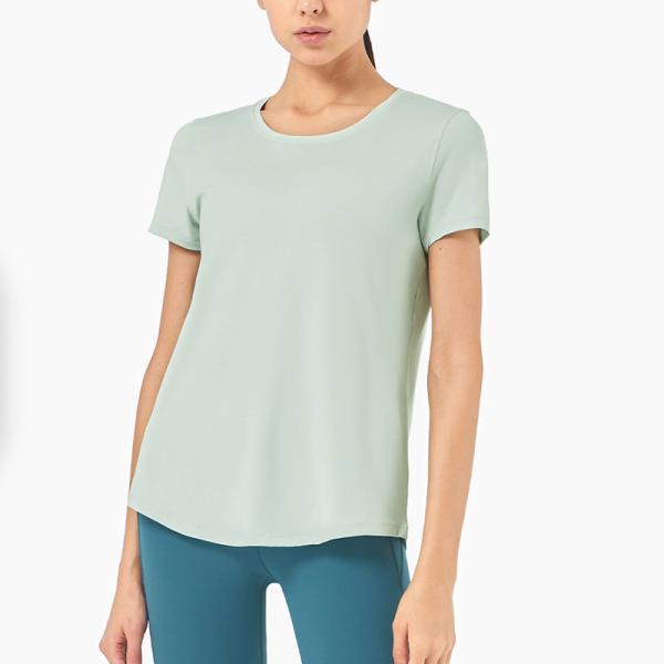 Nuls Printed Ladies Yoga Tops Loose High Elastic Short Sleeved T Shirt