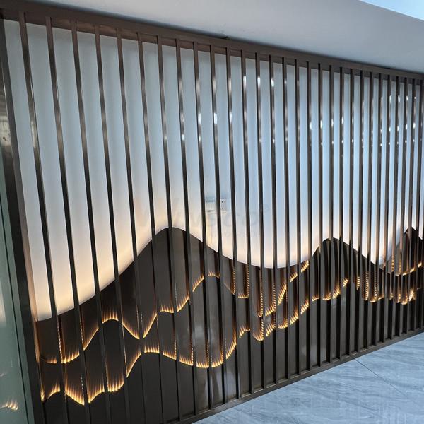 Tela de aço inoxidável do clube 0.4-20mm Art Partition Wall Inox Divider