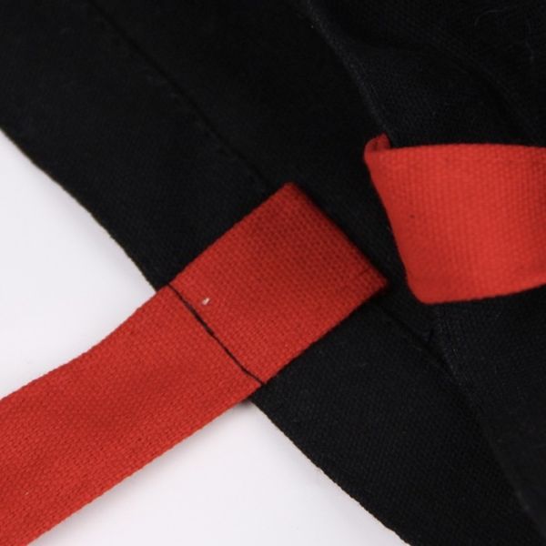 Personalized Red With Black Printed Reusable Shopping Bags Travel Packing Waxed Canvas Bags