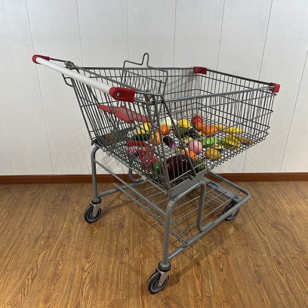 300L Large Capacity Supermarket Supermarket Trolleys American style Supermarket Shopping Trolley