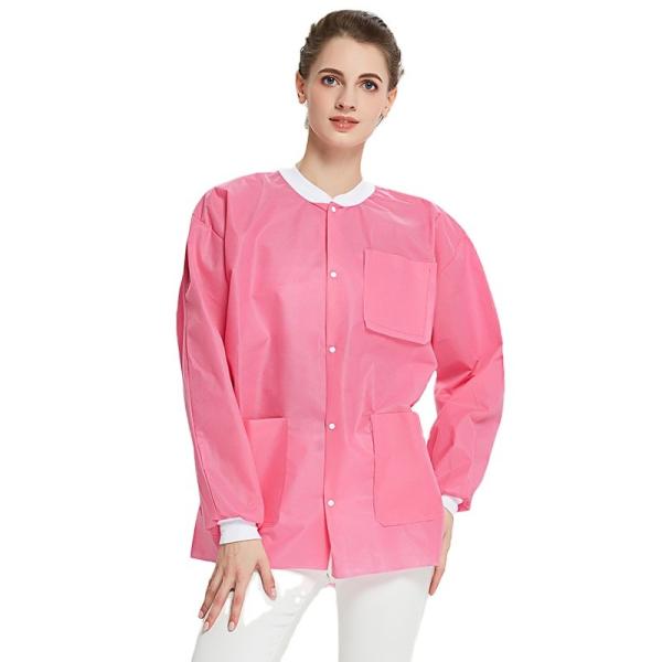 User-friendly design OEM medical uniform lab jackets disposable dental doctor nurse lab coat jacket