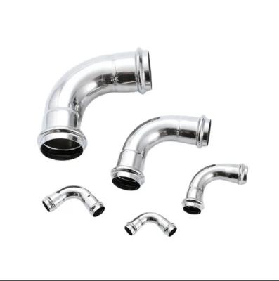 Stainless Steel Press Fittings Customized  Polished Brushed Sandblast Finish