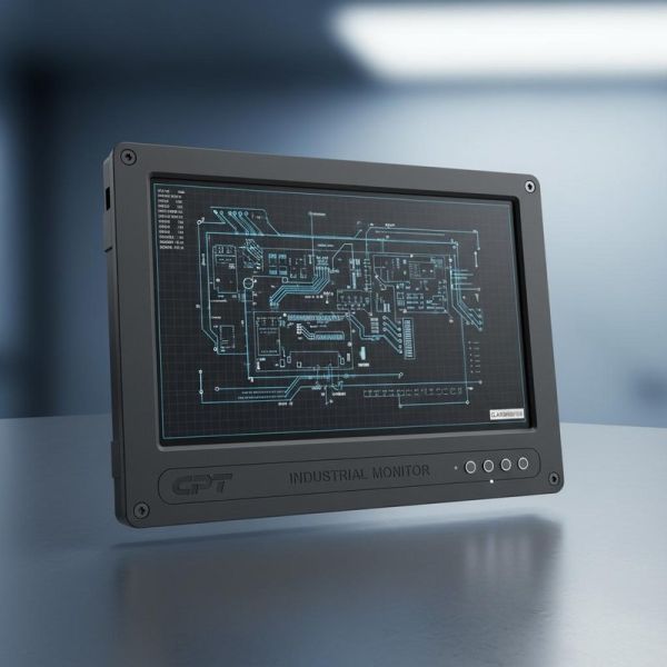 CPT 15in Industrial LCD Monitor with 450 cd/m² Brightness 1024×768 XGA Resolution and 70K Hours Working Life