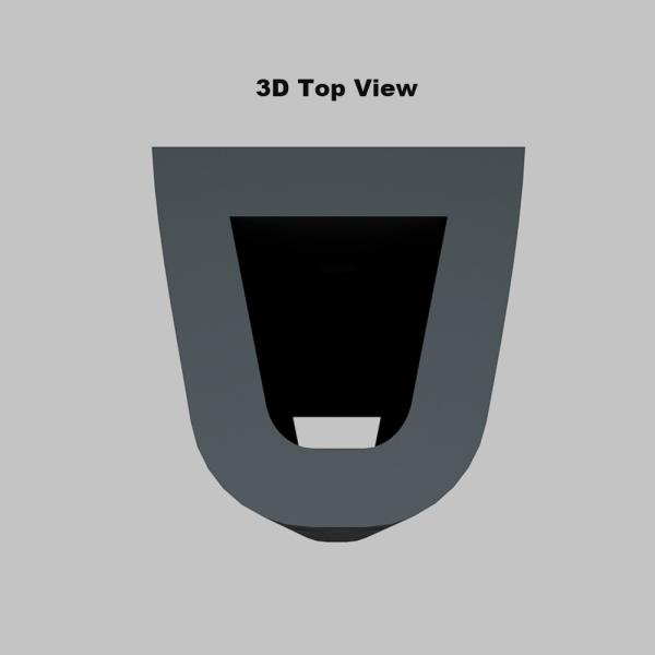 H300xW300xL500mm Marine D Rubber Docking Bumper in Customized Size and Black/Grey