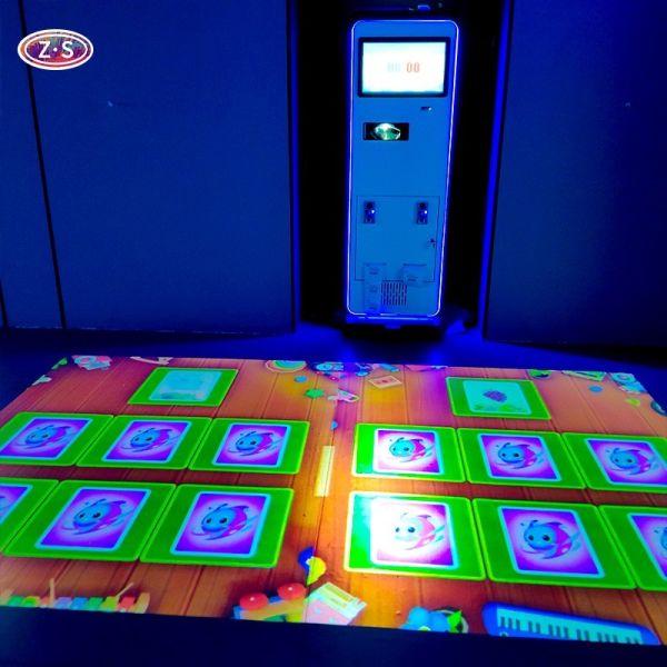 Coin Operated Interactive Floor Compact Motion Sensing Floor Games Solution Business