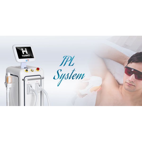 Vertical IPL DPL Hair Removal Machine Multi Wavelength Skin Treatment Platform