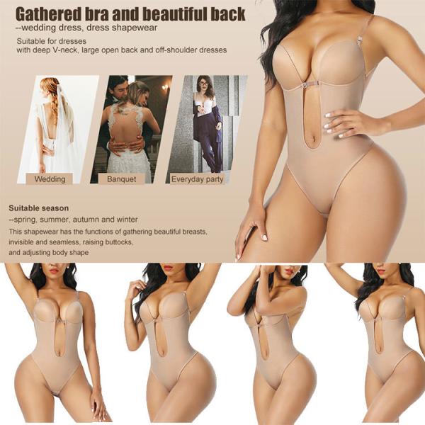 Thong de cintura alta sem cruz de uma peça de vestuário corporal para vestuário de casamento da FUJIAN