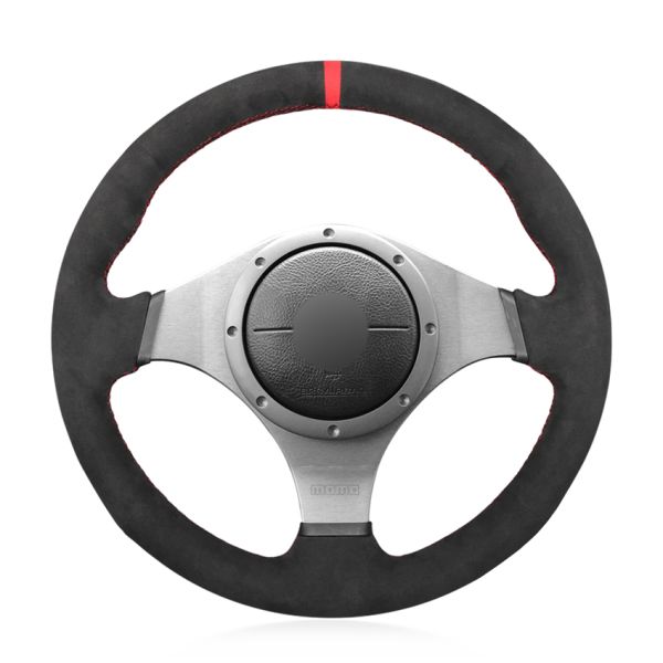 MEWANT For Mitsubishi Lancer Evolution EVO IX 9 VIII 8 VII 7 Heat Resistant Thin Steering Wheel Cover For Automobile Red Strip