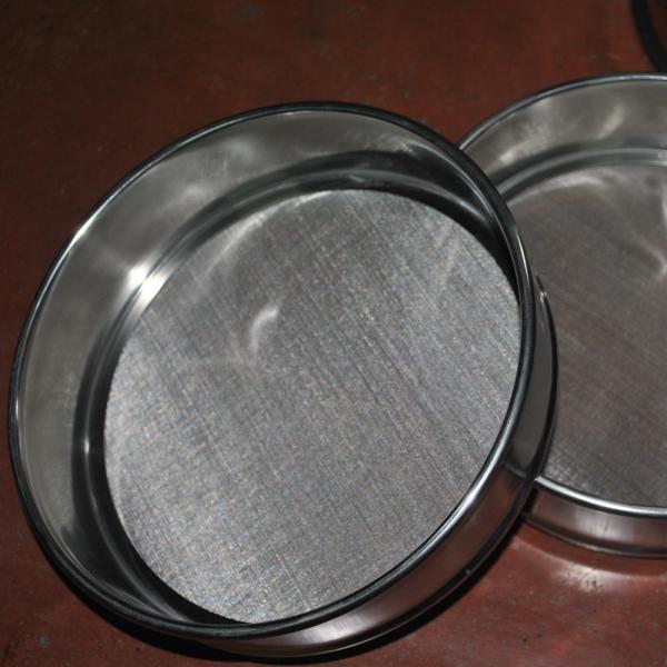 Laboratory Wire Mesh Sieve , 10 30 50 60 80 Micron Stainless Steel Fine Mesh Sieve