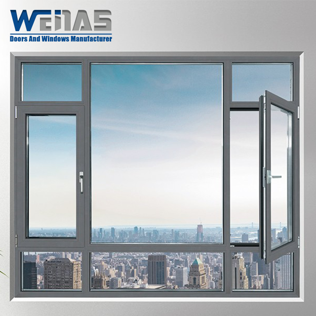 Tilt And Turn Aluminum Casement Window For Residential And Commercial Buildings
