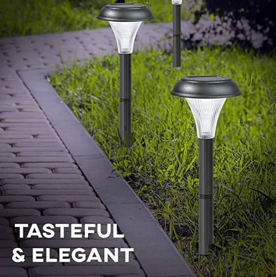 Plastic 12 Inch  1.20volts Waterproof LED Solar Garden Lights