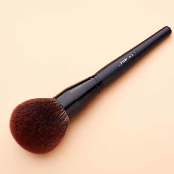 Black Shimmer non irritant Face Makeup Brush Set T274 Birch Wood Handle