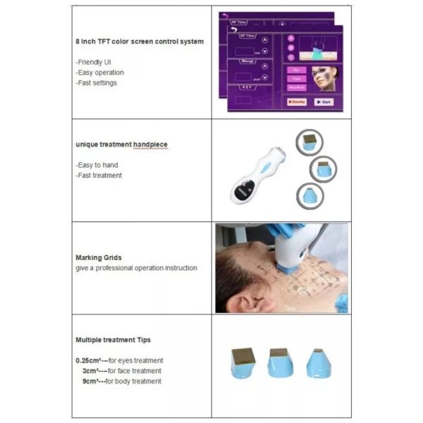 Anti aging Acne Removal Color Screen Thermagic RF Beauty Machine For Salon