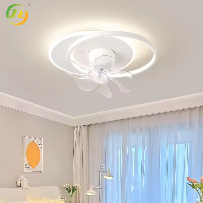 SENKAI Metal ABS Acrylic Blade Ceiling Fan LED Light Source Дистанционное управление Медь Дом B